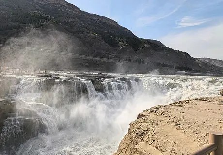 黄河壶口瀑布山水景观瀑布水流商业照片